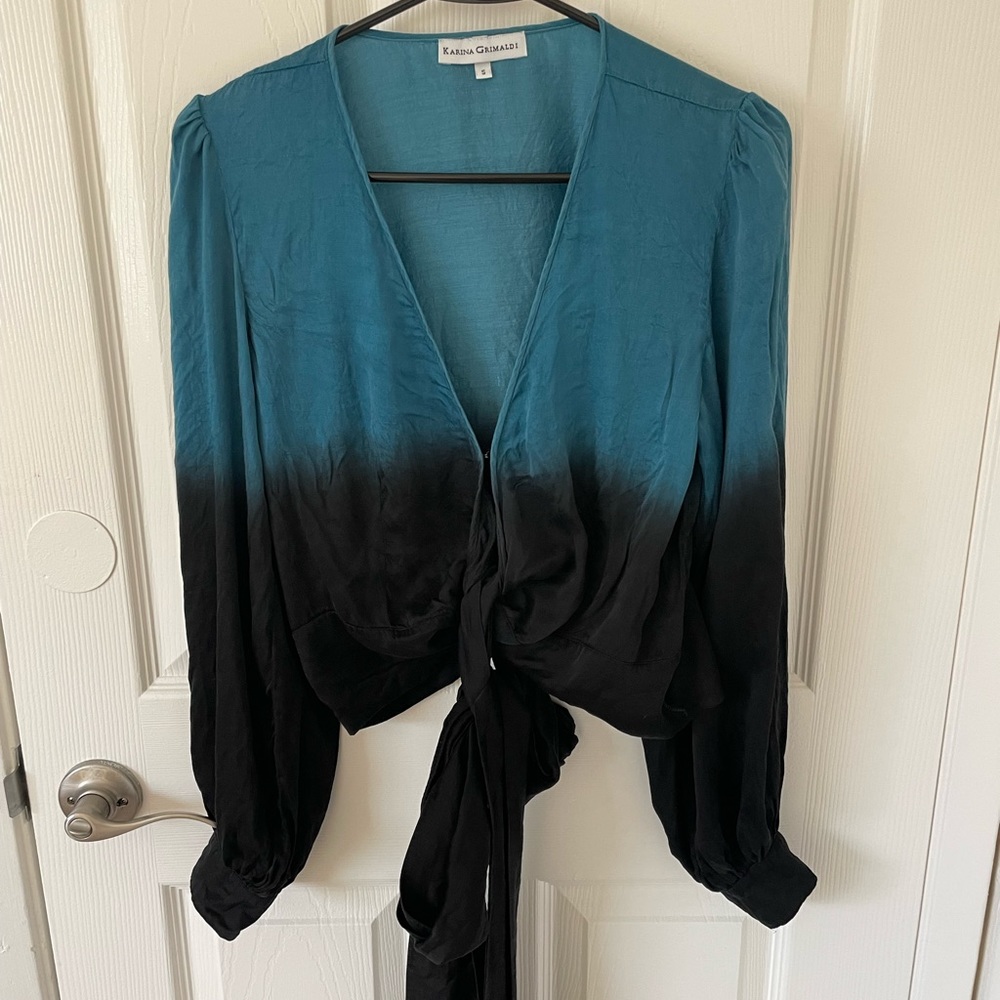 Karina Grimaldi silk wrap top